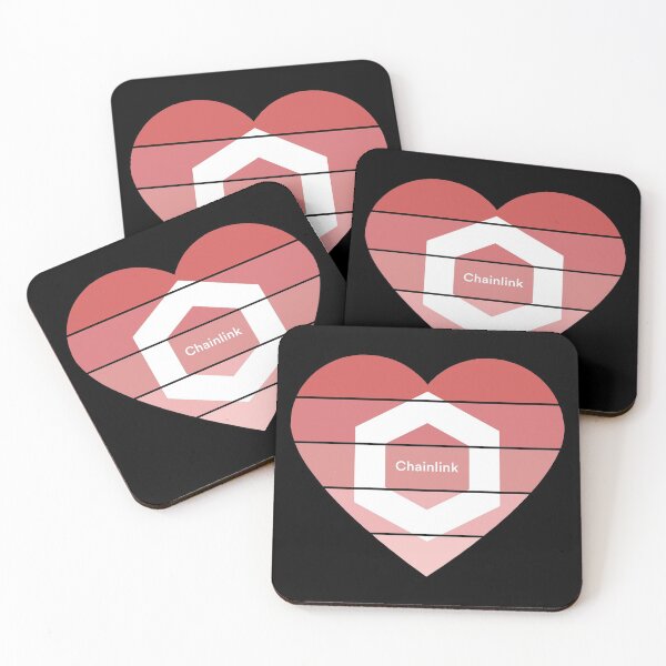 Item preview, Love Chainlink LINK Light Pink Heart Sunset  designed and sold by Bitcoin-Fashion.