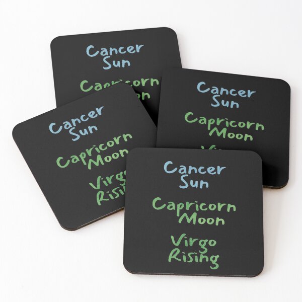 Item preview, Cancer Sun Capricorn Moon Virgo Rising Text designed and sold by leomooncreates.