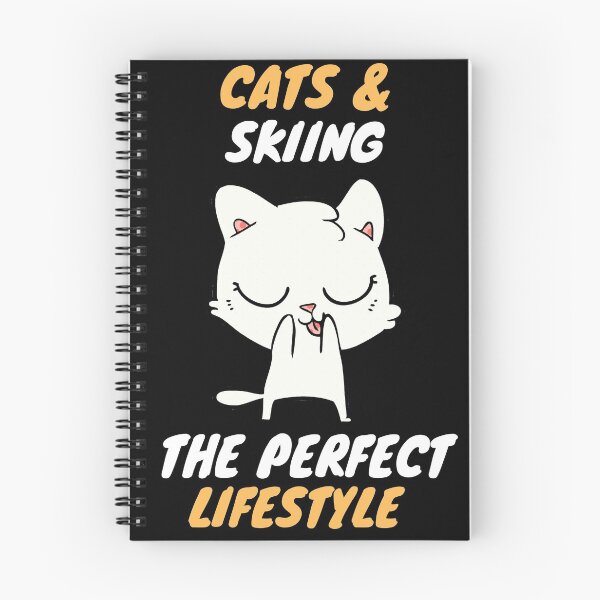 Item preview, cats and skiing lifestyle designed and sold by SnowballStep.