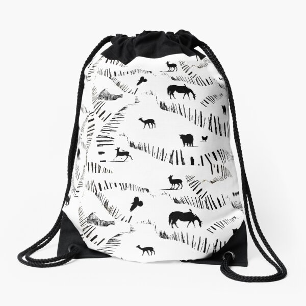 Ranching Country Drawstring Bag
