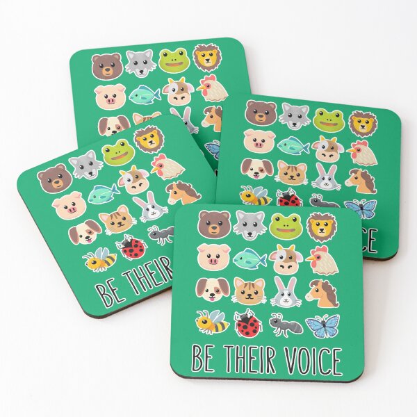 Item preview, Be Their Voice: Speak for animals (kawaii animal faces) designed and sold by Happy Puppy Print On Demand.