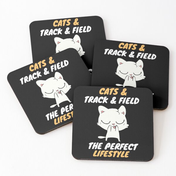 Item preview, cats and track & field lifestyle designed and sold by SnowballStep.