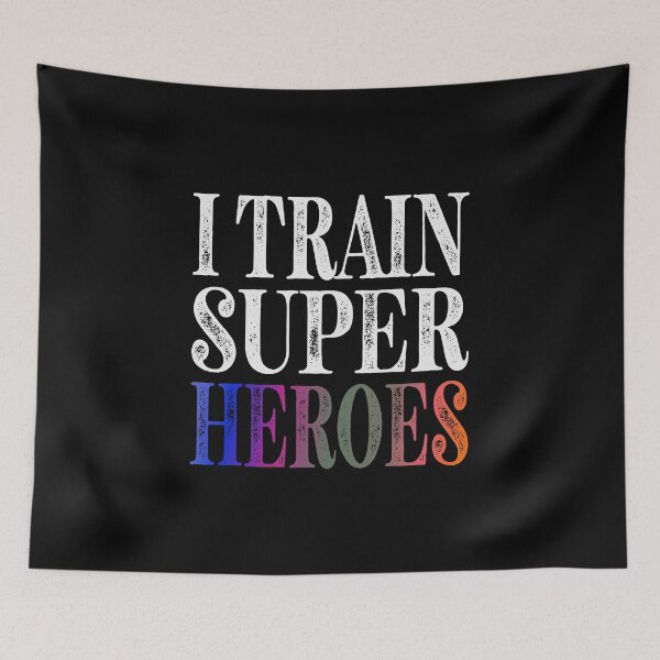 Item preview, I Train Super Heroes Essential Classic Sticker And Shirt Design designed and sold by Glike.
