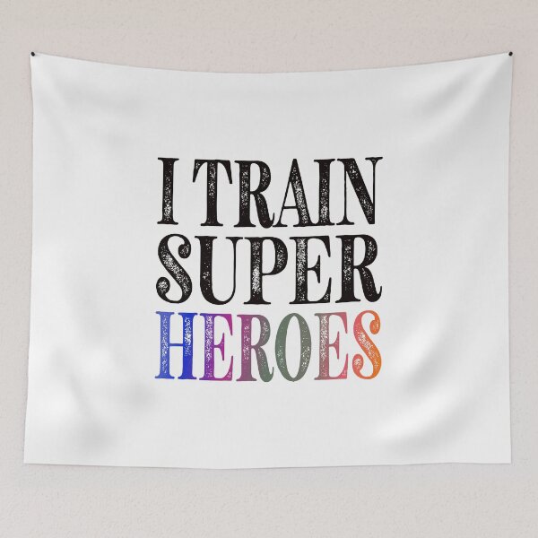 Item preview, I Train Super Heroes Essential Classic Sticker And Shirt Design designed and sold by Glike.