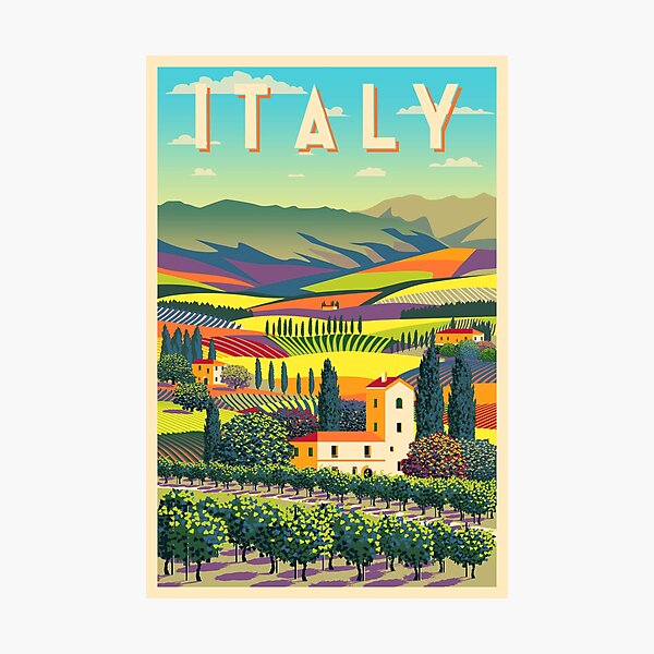 Item preview, Italy Vintage Travel Poster designed and sold by NorthStreetArt.