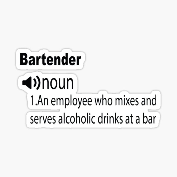 Item preview, Funny Bartender Definition designed and sold by All in One  Design.