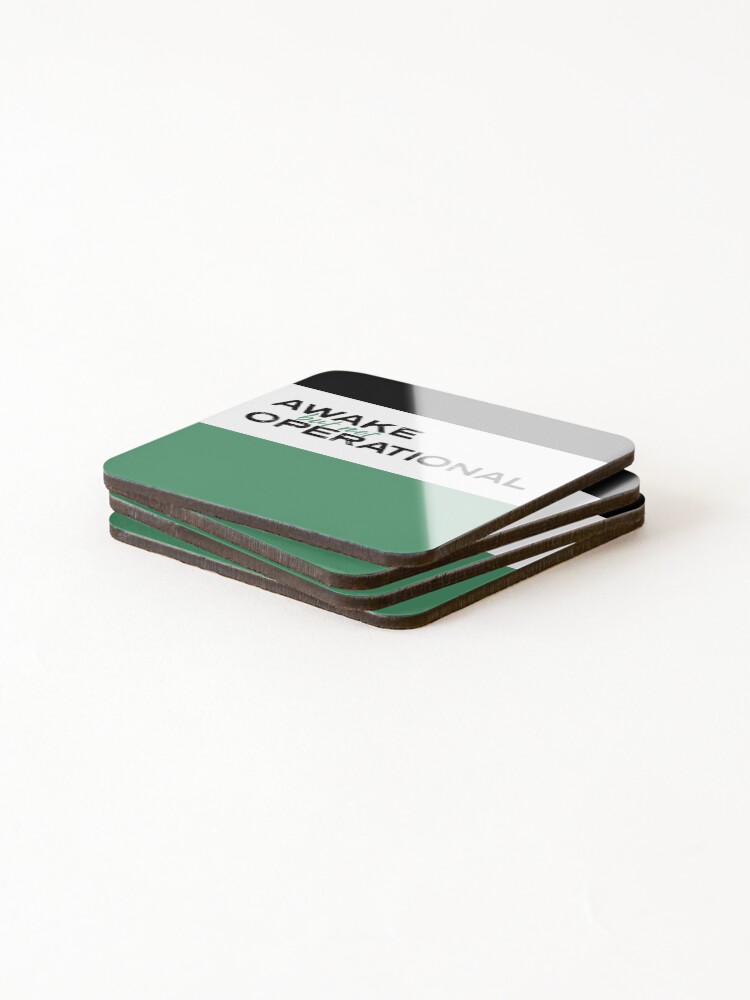 Thumbnail 4 of 5, Coasters (Set of 4), Awake But Not Operational designed and sold by opalime.