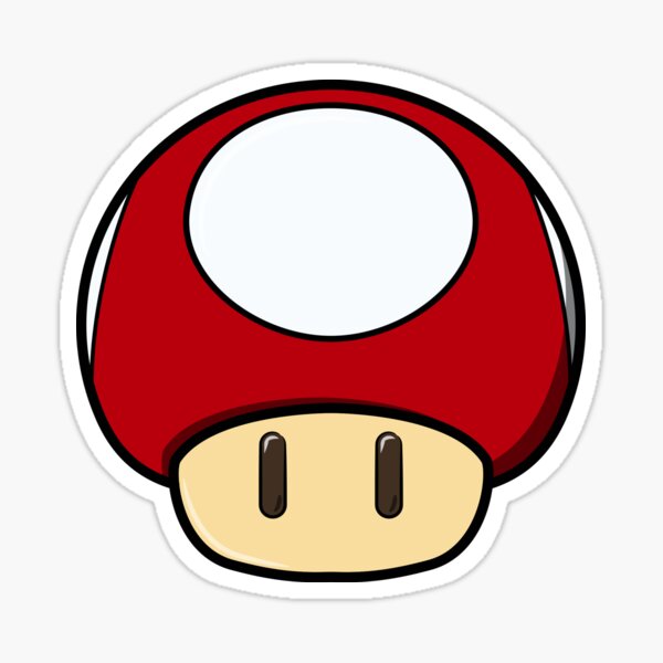 Mario Mushroom Stickers | Redbubble