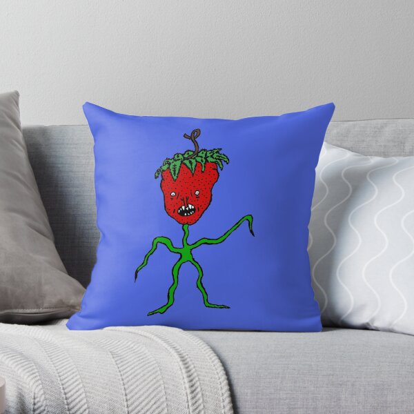 Strawby Throw Pillow