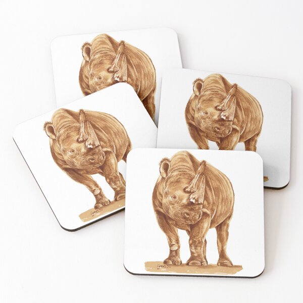 Item preview, Coffee rhino painting  designed and sold by GJ Art Studios.