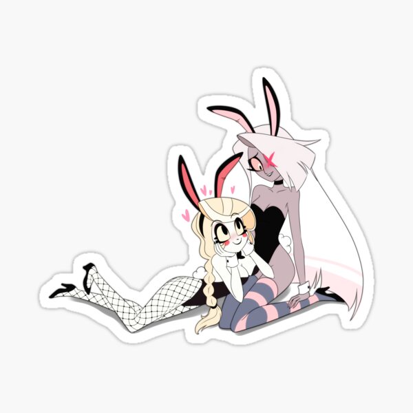 Hh Charlie And Vaggie Bunny Girls Sticker For Sale By Danmakuman Redbubble 0633