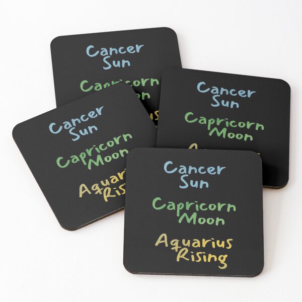 Item preview, Cancer Sun Capricorn Moon Aquarius Rising Text designed and sold by leomooncreates.