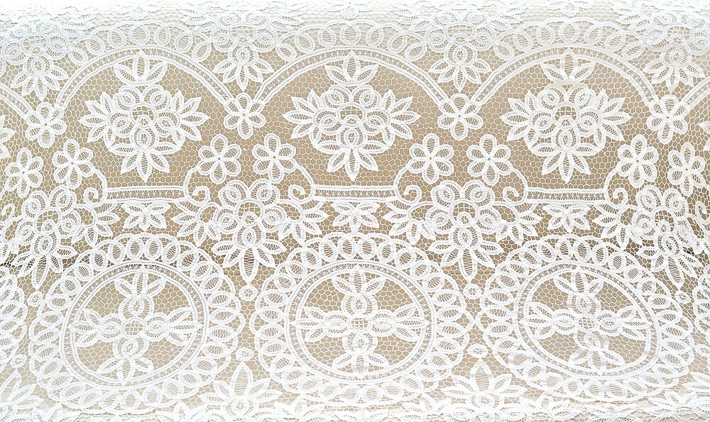 White Battenburg Lace Pattern Handmade By Sanja Robic Redbubble
