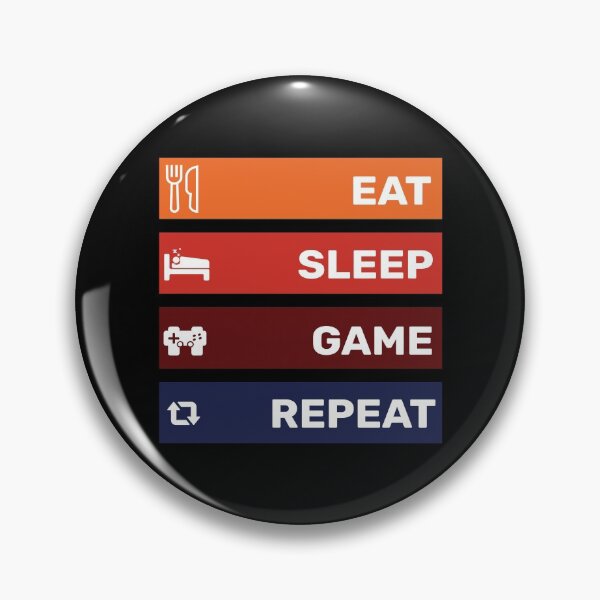 Item preview, Eat Sleep Game Repeat designed and sold by Sinfamous.