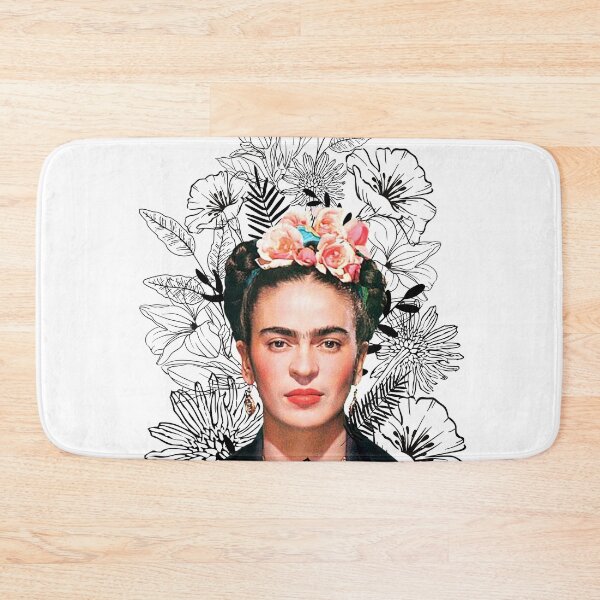 Item preview, Frida Kahlo print, black and white flowers designed and sold by Adriana C (All about Frida).