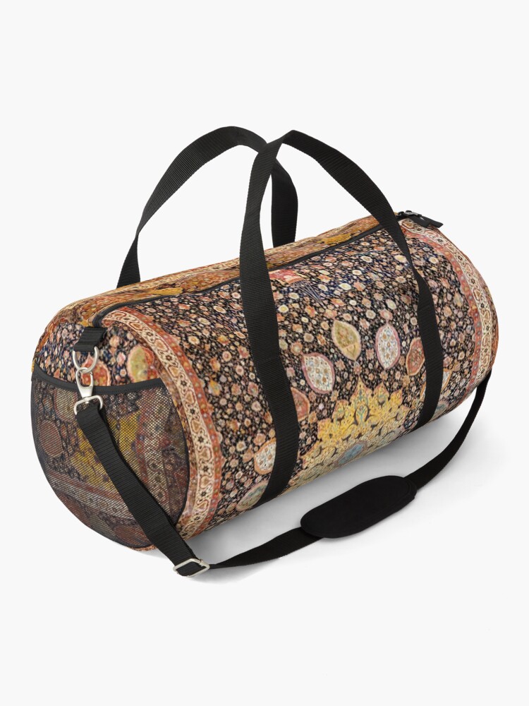 Thumbnail 2 of 3, Duffle Bag, Ardabil Persian Carpet Print designed and sold by Vicky Brago-Mitchell®.