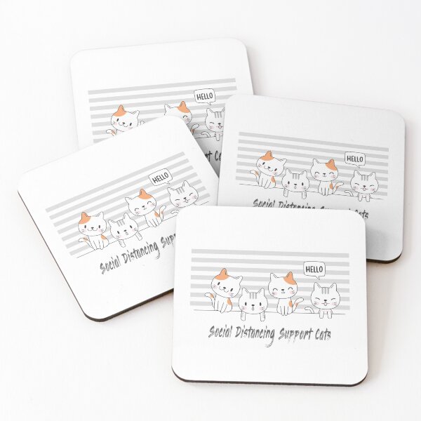 Item preview, Social Distancing Support Cats designed and sold by MJLdesigns.