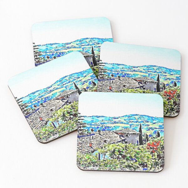 Item preview, Brisighella: landscape with builngs and hills designed and sold by Giuseppe Cocco.