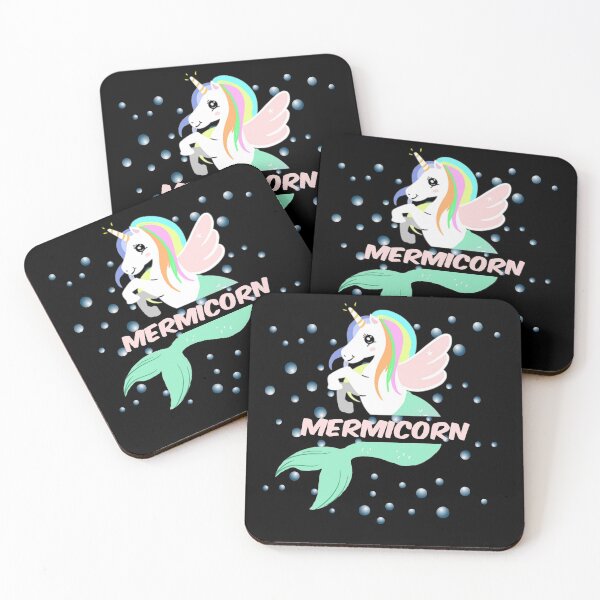 Item preview, Mermicorn, half mermaid half unicorn in pastels  designed and sold by portrait4you.