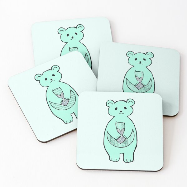 Item preview, Glitter pastel cyan bear designed and sold by Joejo19.