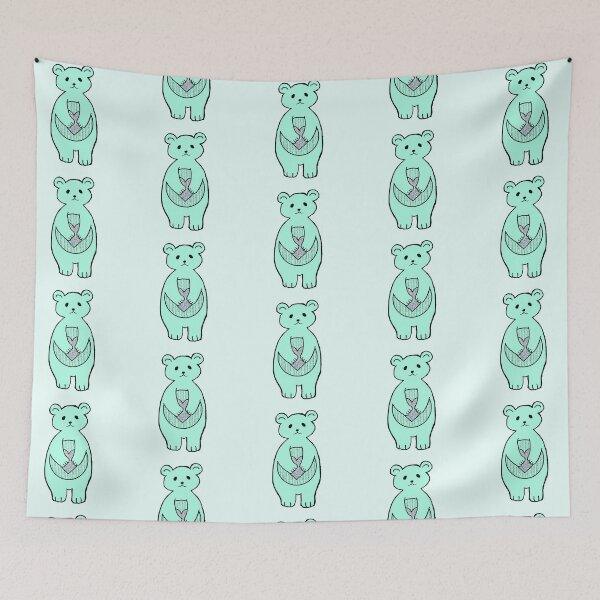 Item preview, Glitter pastel cyan bear designed and sold by Joejo19.