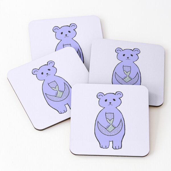 Item preview, Glitter pastel purple bear designed and sold by Joejo19.