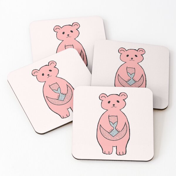 Item preview, Glitter pastel peach bear designed and sold by Joejo19.