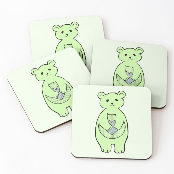 Item preview, Glitter pastel green bear designed and sold by Joejo19.