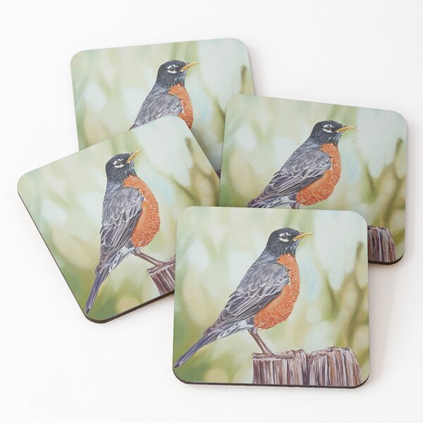 Item preview, American Robin - bird painting designed and sold by Emily Bickell.
