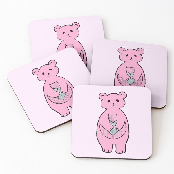 Item preview, Glitter pastel pink bear designed and sold by Joejo19.