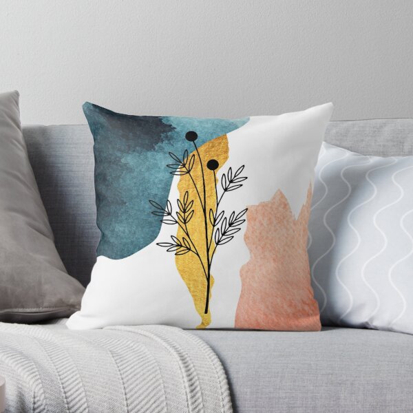 Navy and gold accent clearance pillows