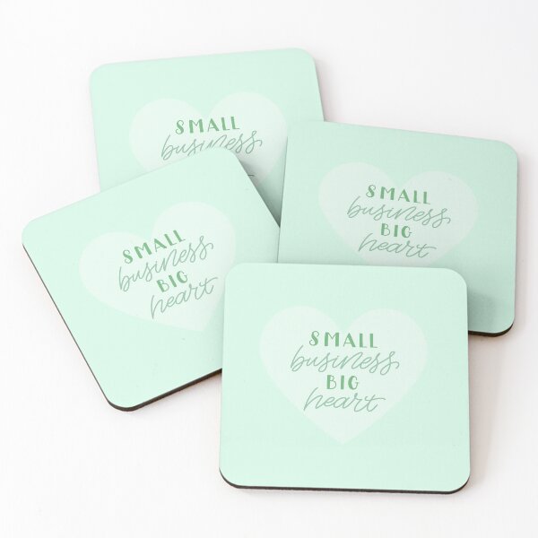 Item preview, small business, big heart in green designed and sold by prismatic paper co.