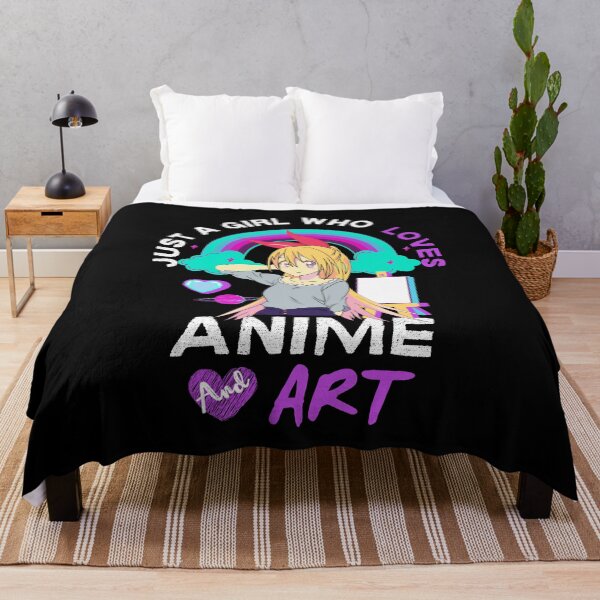 Item preview, Just A Girl Who Loves Anime And Art designed and sold by Sutra-Lotus-Co.
