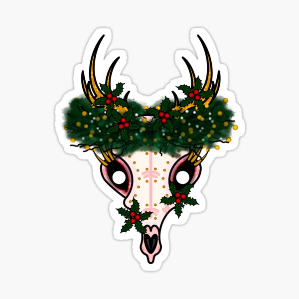 festive deadness: king of the woods Sticker