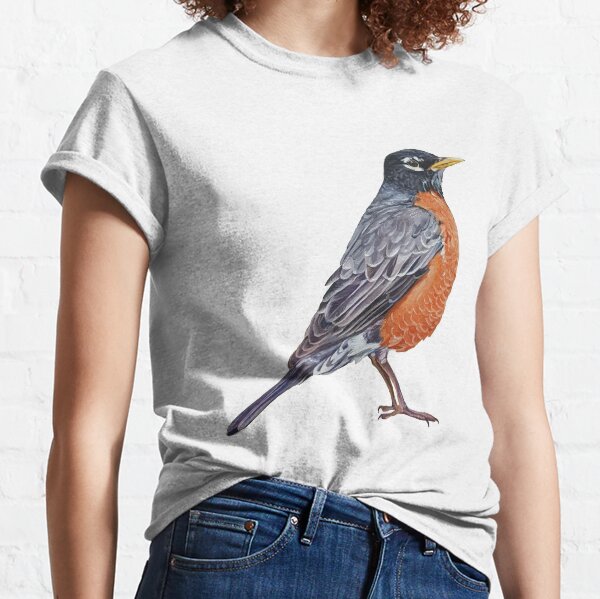 American Robin - bird painting (no background) Classic T-Shirt