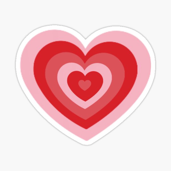 Red and Pink Hearts Sticker