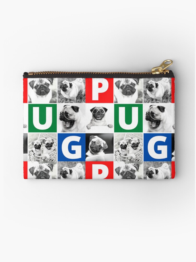 Thumbnail 1 of 4, Zipper Pouch, Pug Life designed and sold by devilmaycorp.