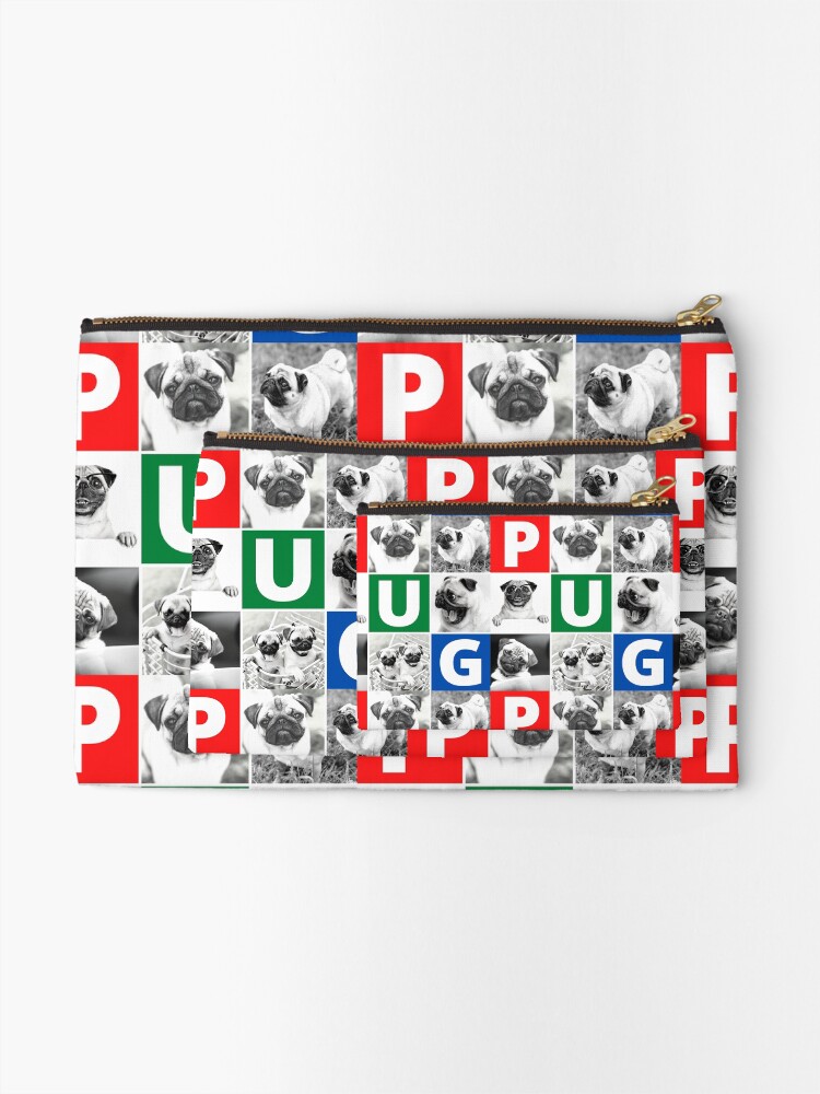 Thumbnail 2 of 4, Zipper Pouch, Pug Life designed and sold by devilmaycorp.