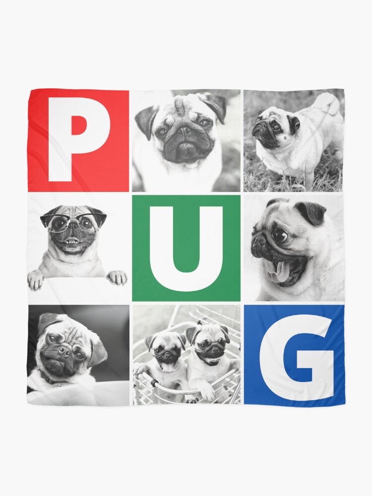 Thumbnail 2 of 3, Scarf, Pug Life designed and sold by devilmaycorp.