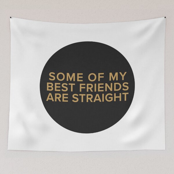 Item preview, vintage pin design - some of my best friends are straight ! designed and sold by cameronbaba.