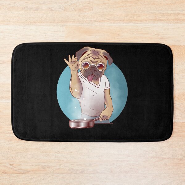 Item preview, Funny Pug Cooking Meme Pug in the Kitchen Pug Salt Meat Before Licked designed and sold by enjoytheshirt.