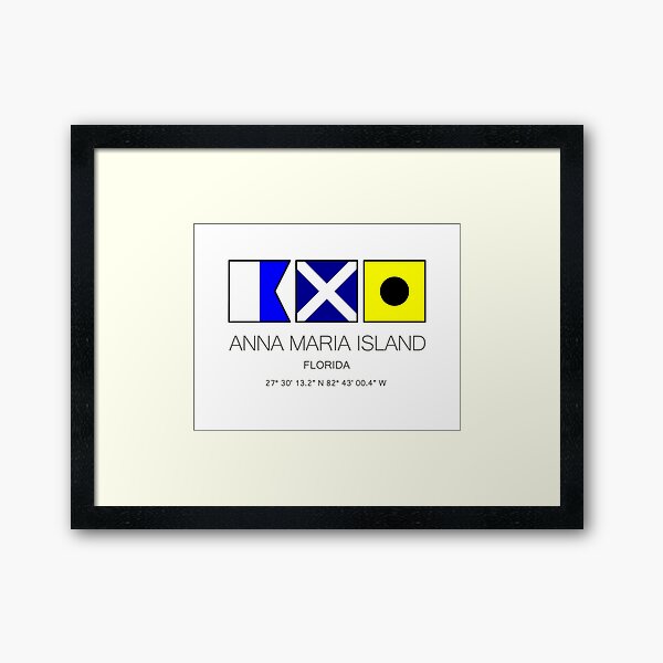 Item preview, ANNA MARIA ISLAND, Florida Nautical Flag Art designed and sold by DESTINATIONS DECAL.