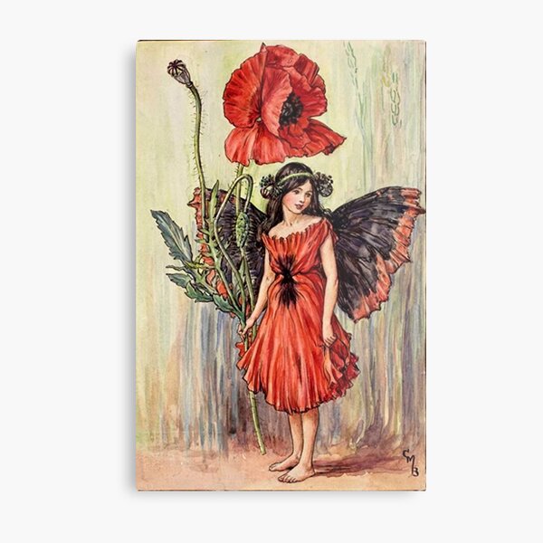 “The Poppy Fairy” by Cicely Mary Barker Metal Print