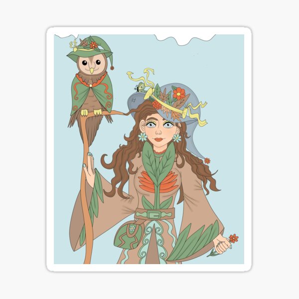 Item preview, Witch with Owl designed and sold by drawwithren.