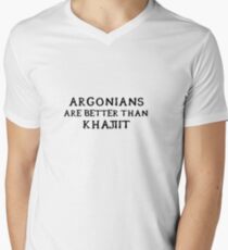 Argonians are better than Khajiit Men's V-Neck T-Shirt