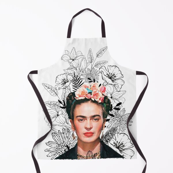 Item preview, Frida Kahlo print, black and white flowers designed and sold by Adriana C (All about Frida).