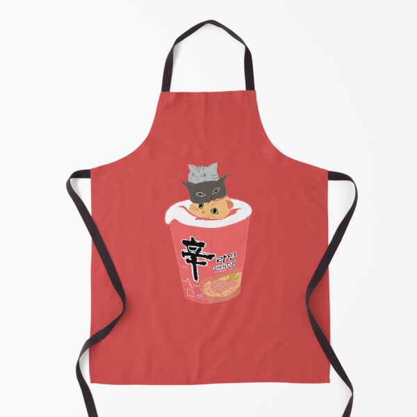Coloured Cup Noodles w/ Cats Apron