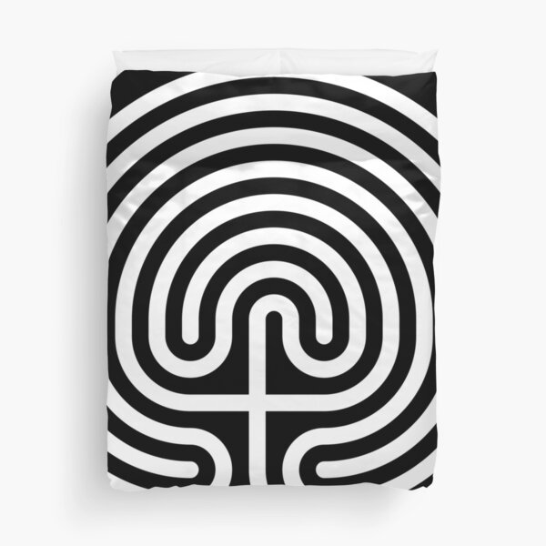 #Cretan, #labyrinth, Cretanlabyrinth Duvet Cover
