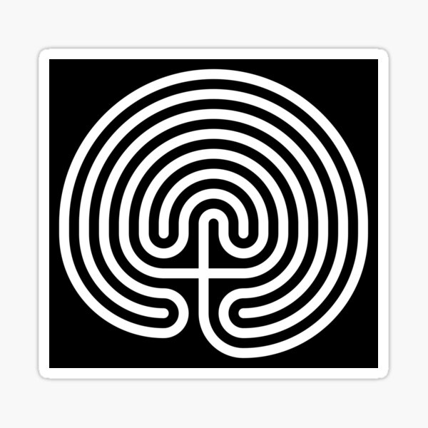 #Cretan, #labyrinth, Cretanlabyrinth Sticker