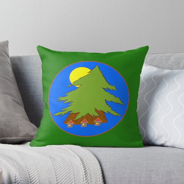 The Great Cedar round Throw Pillow